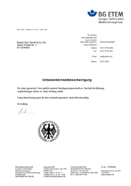 Download PDF-Datei: BG ETEM Bescheinigung