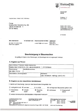 Download PDF-Datei: Bescheinigung in Steuersachen