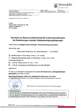 Download PDF-Datei: Nachweis zur Steuerschuldnerschaft