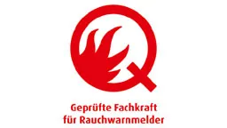 Logo: geprüfte Fachkraft für Rauchwarnmelder